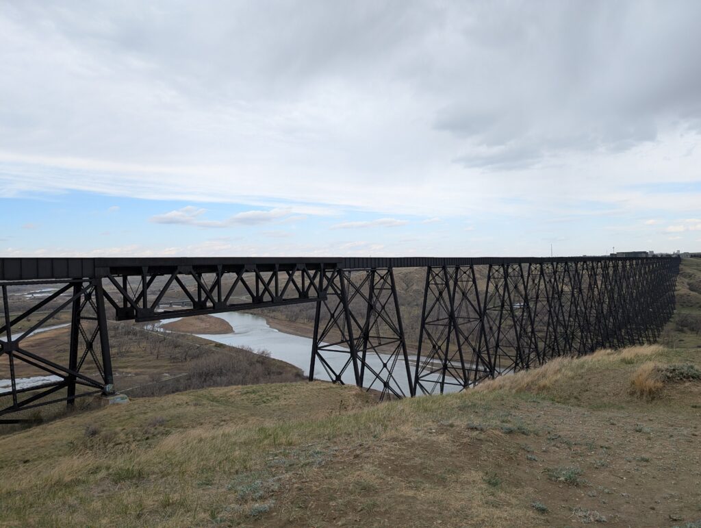 Lethbridge High Level Bridge over the Oldman River valley